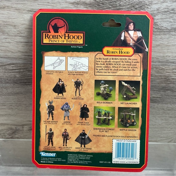 Robin Hood Prince of Thieves Crossbow Robin Hood Figure 1991 Kenner 05820 - Picture 2 of 2
